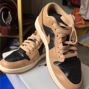 Nike Women's Air Jordan 1 Low in the "Desert" Colorway.